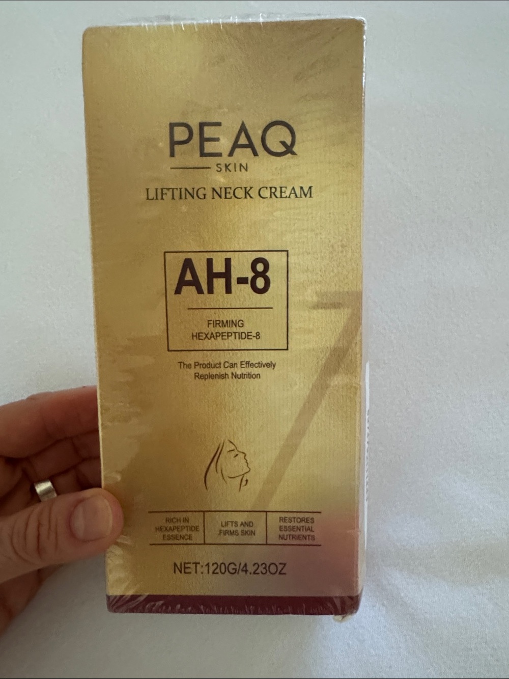 NWT Peaq Skin lifting neck cream.  New in box. AH-8 firming hexapeptide-8.